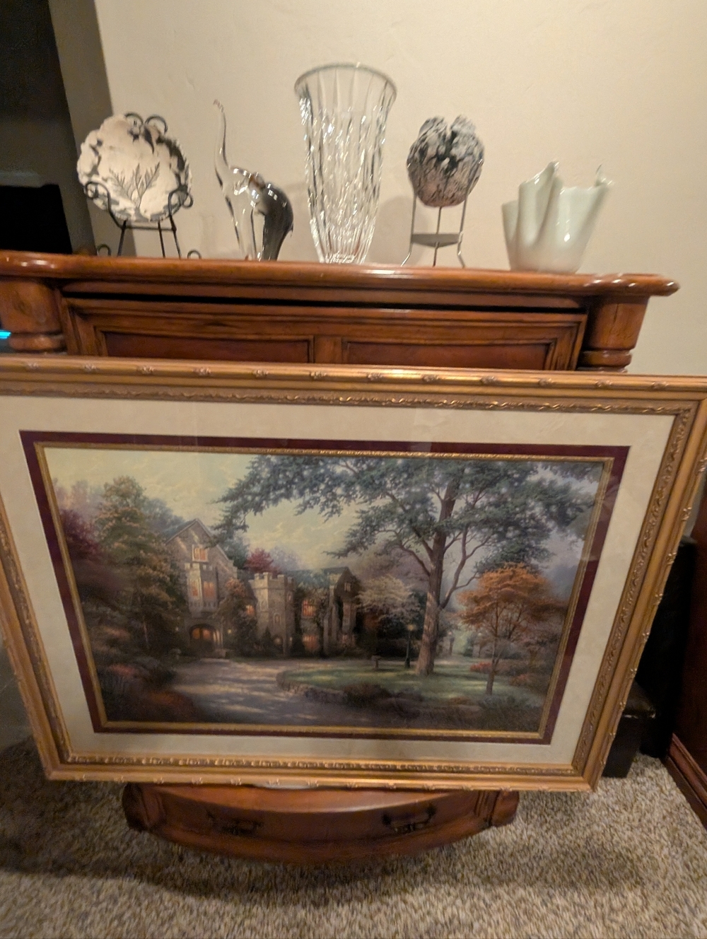 Thomas Kinkade "Beyond Summer Gate III Framed 490/2000 -  46 x 34 COA Signed